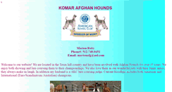 Desktop Screenshot of komarafghans.com